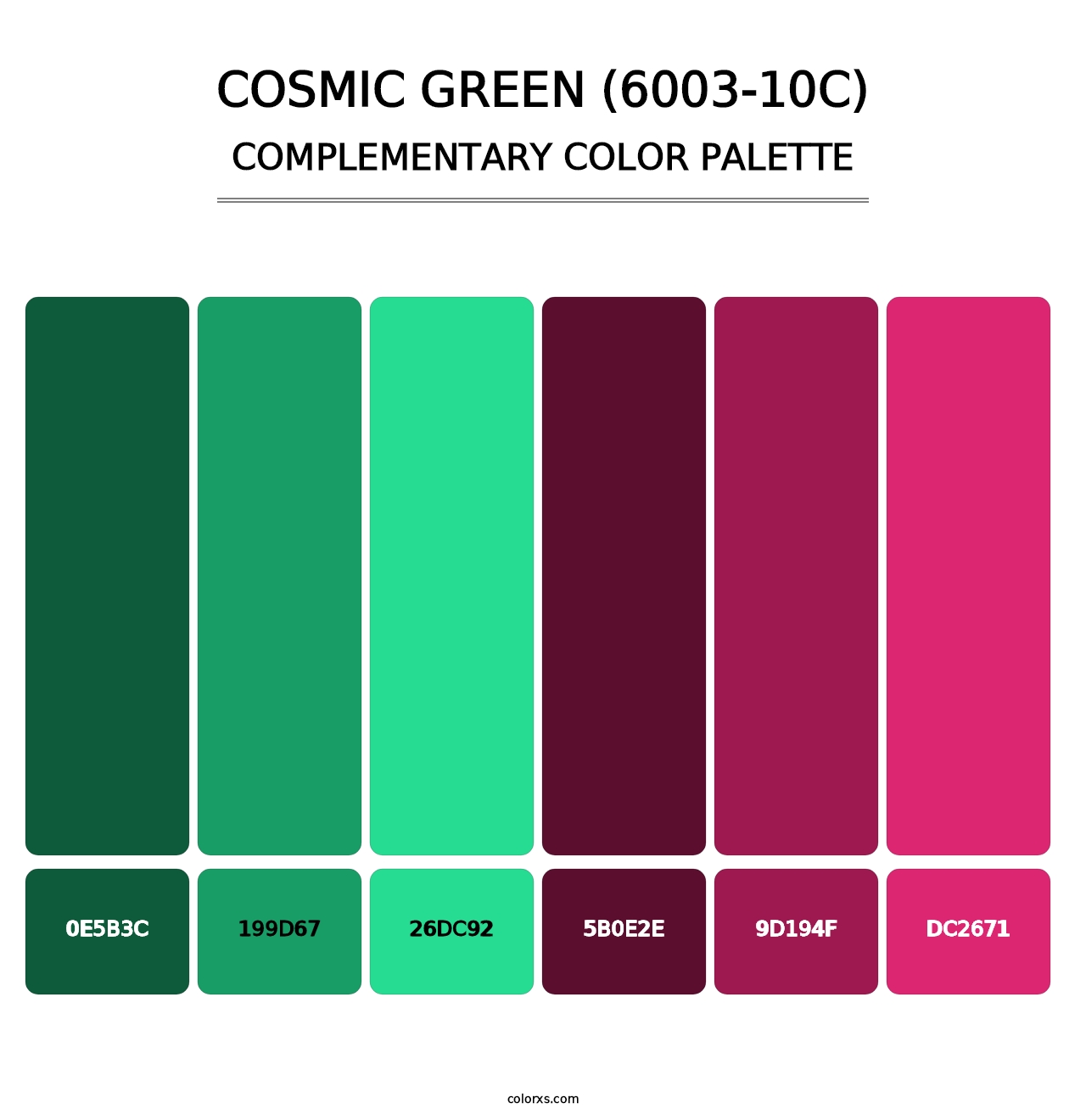 Cosmic Green (6003-10C) - Complementary Color Palette