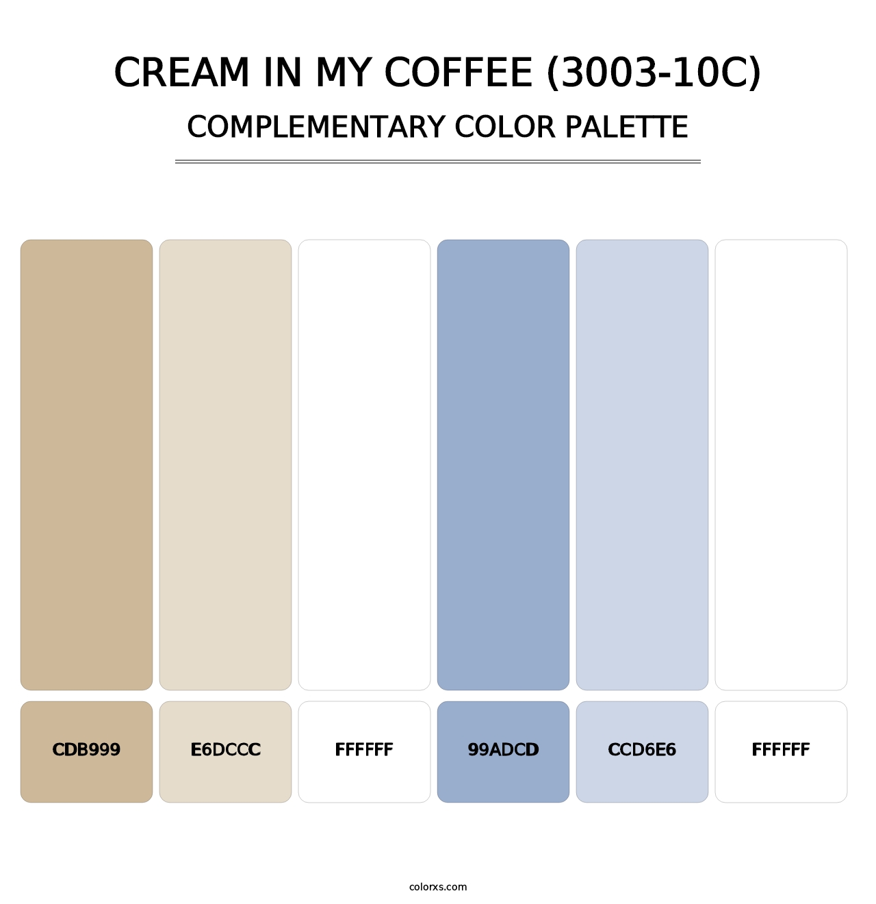 Cream in My Coffee (3003-10C) - Complementary Color Palette