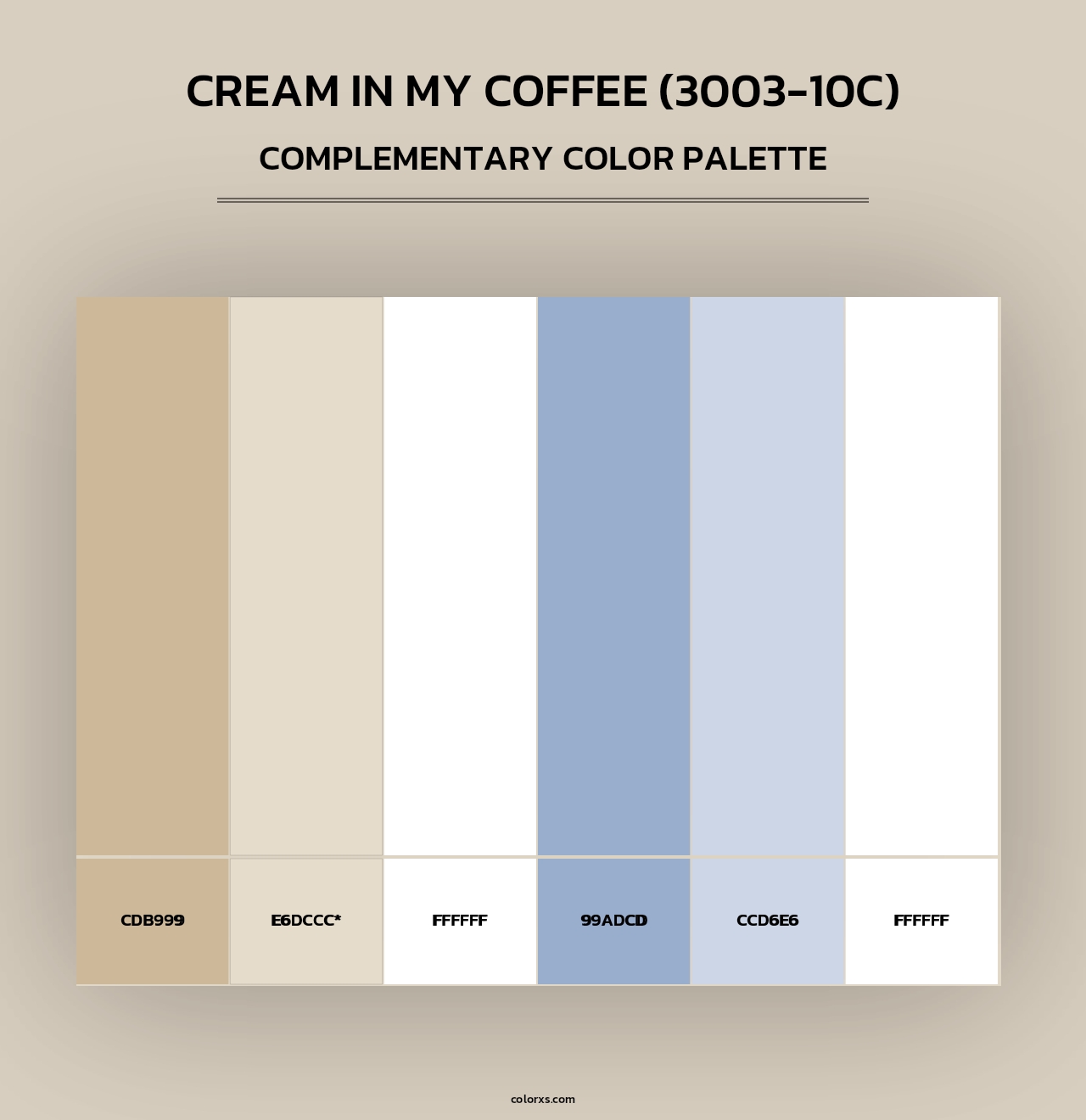 Cream in My Coffee (3003-10C) - Complementary Color Palette