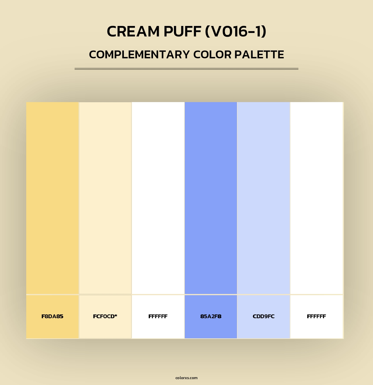 Cream Puff (V016-1) - Complementary Color Palette