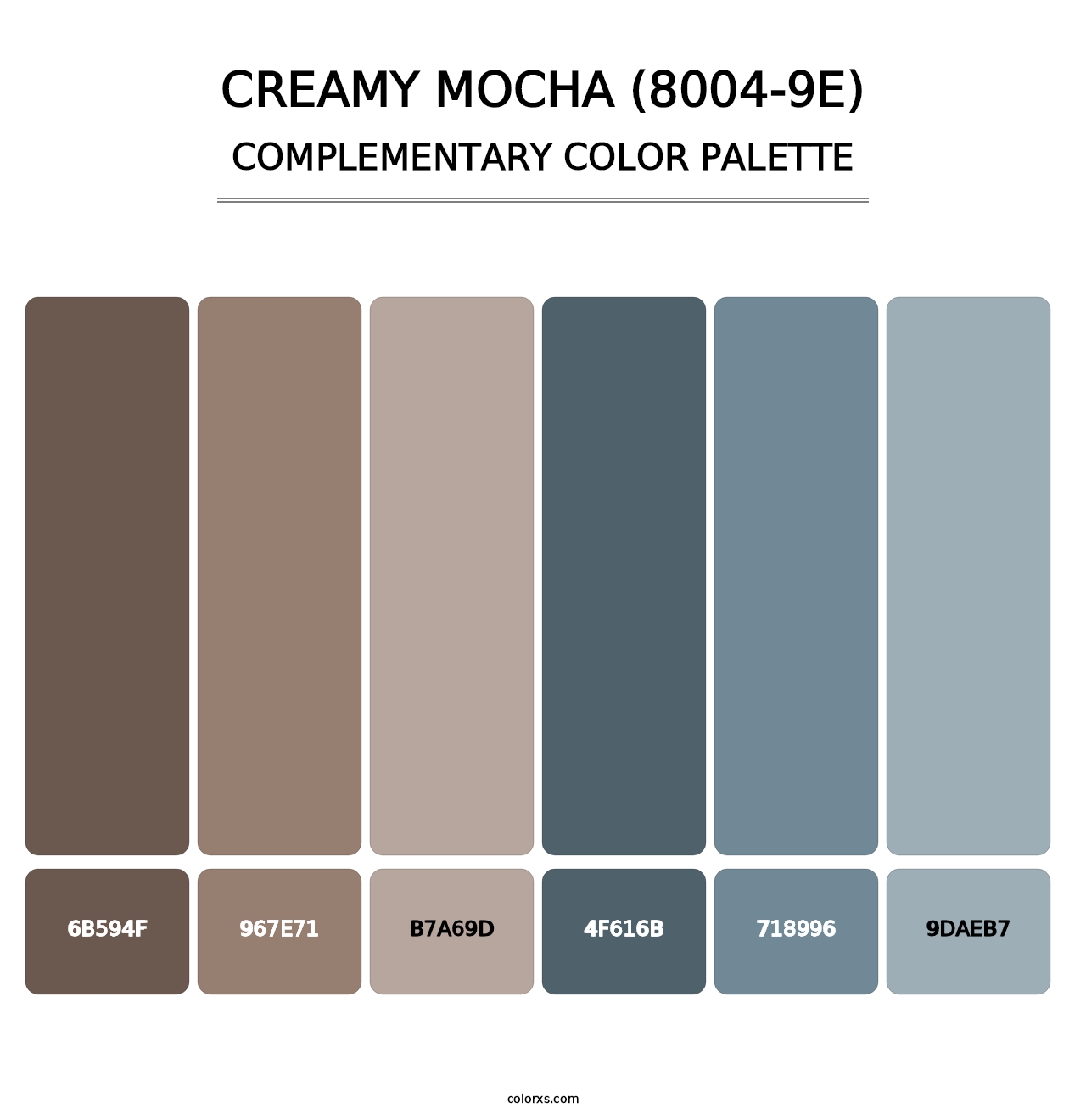 Creamy Mocha (8004-9E) - Complementary Color Palette