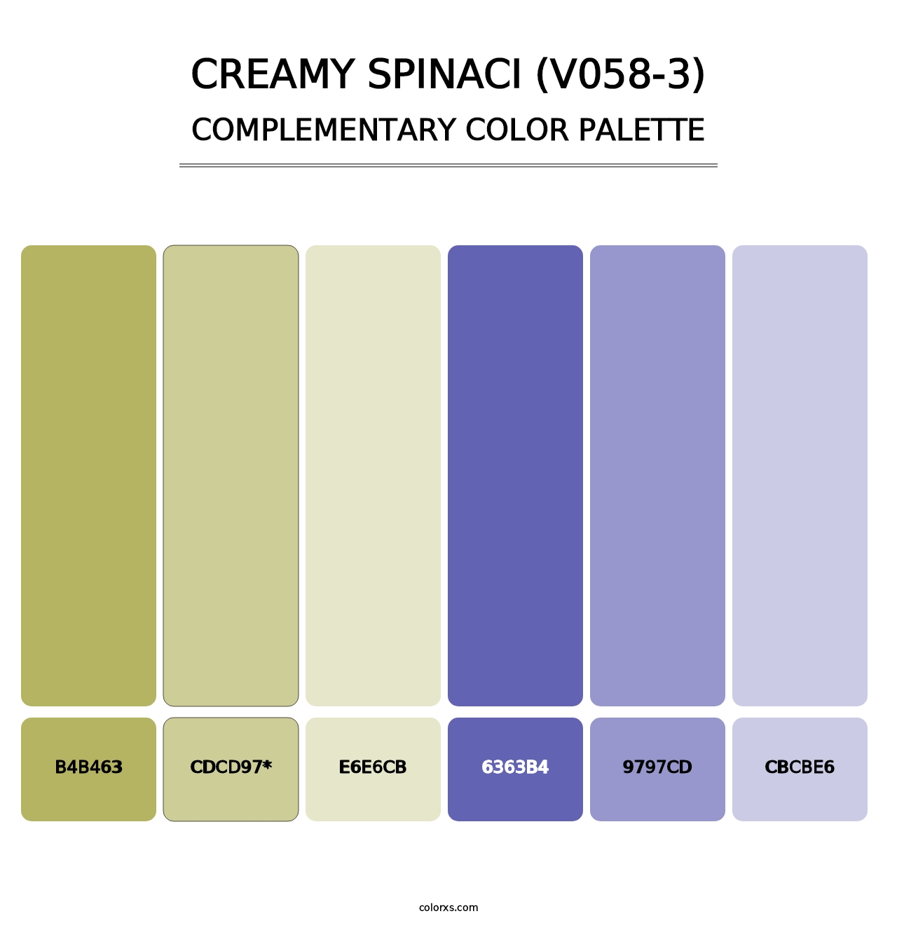 Creamy Spinaci (V058-3) - Complementary Color Palette