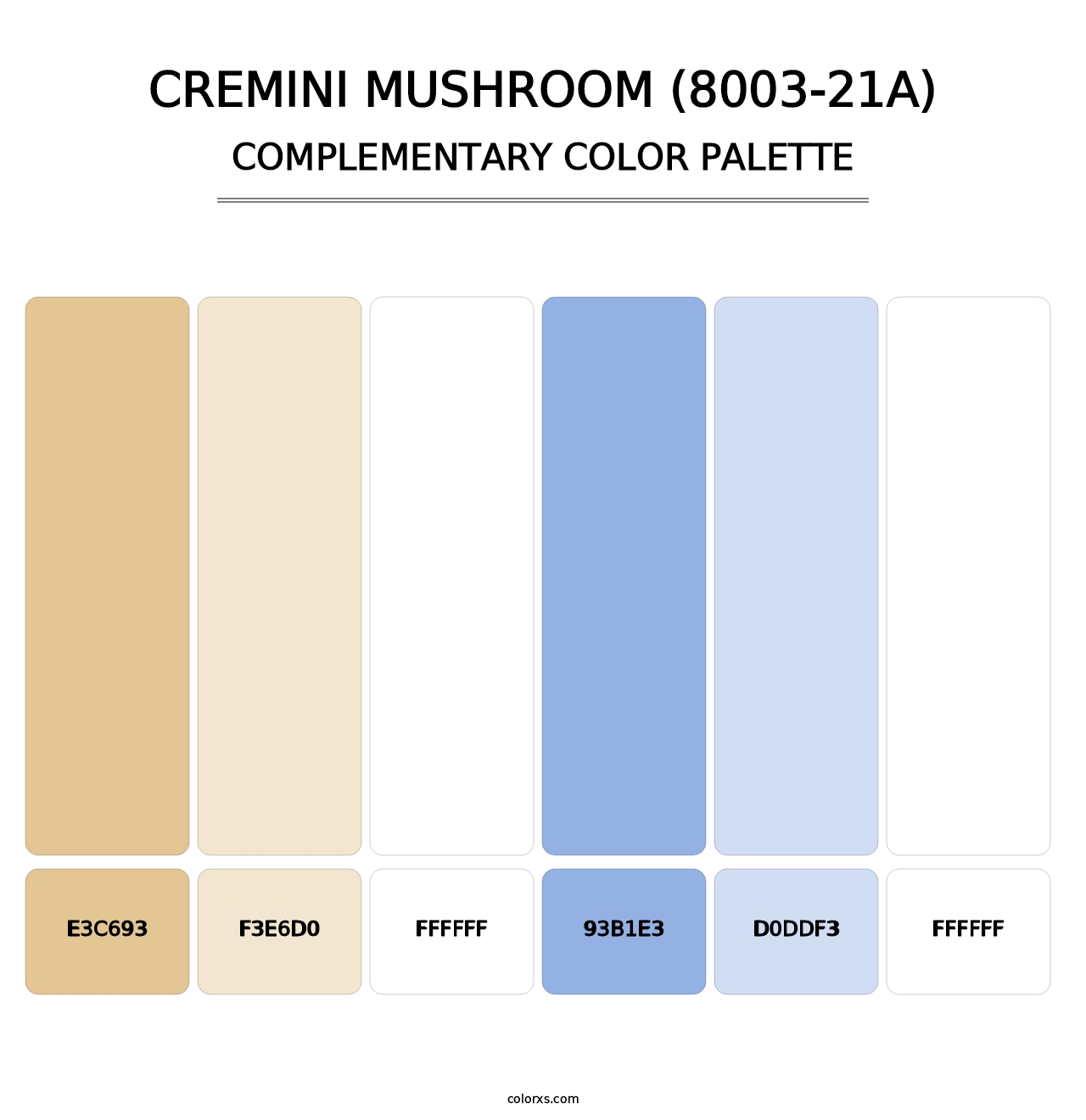 Cremini Mushroom (8003-21A) - Complementary Color Palette