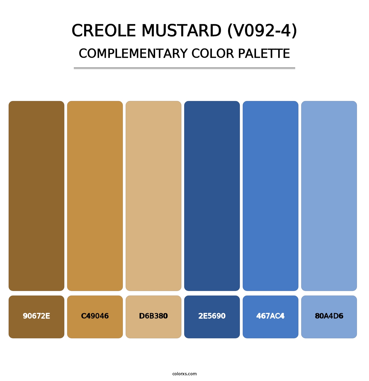Creole Mustard (V092-4) - Complementary Color Palette