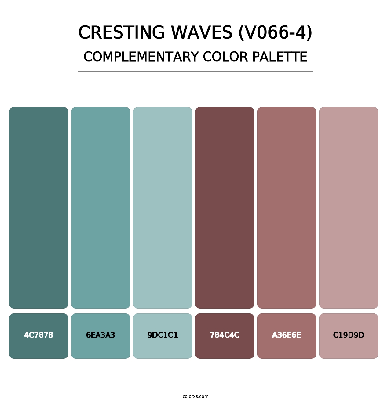 Cresting Waves (V066-4) - Complementary Color Palette