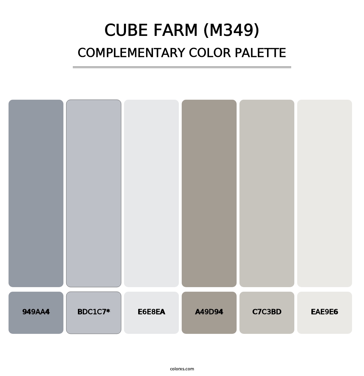 Cube Farm (M349) - Complementary Color Palette