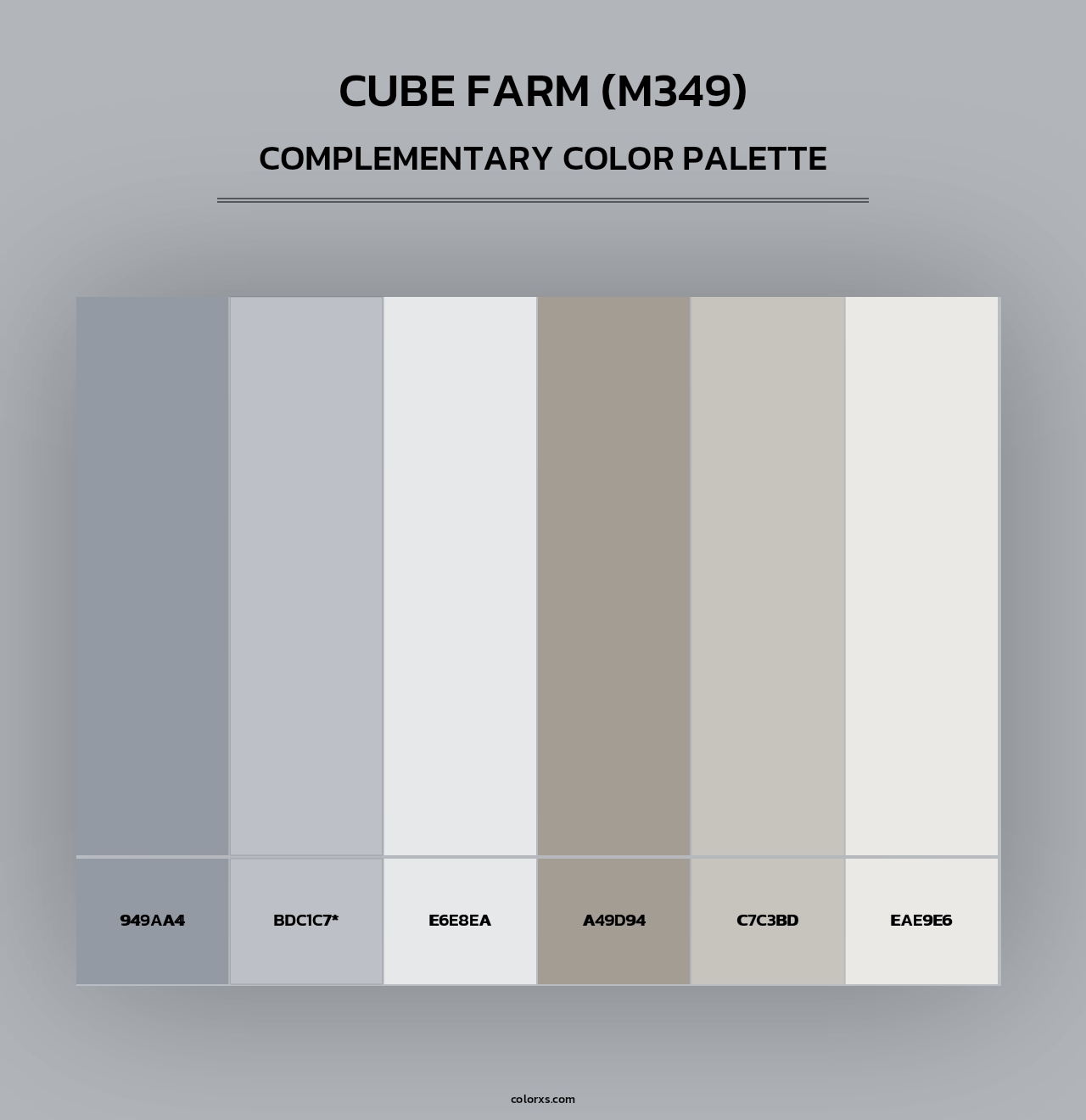 Cube Farm (M349) - Complementary Color Palette