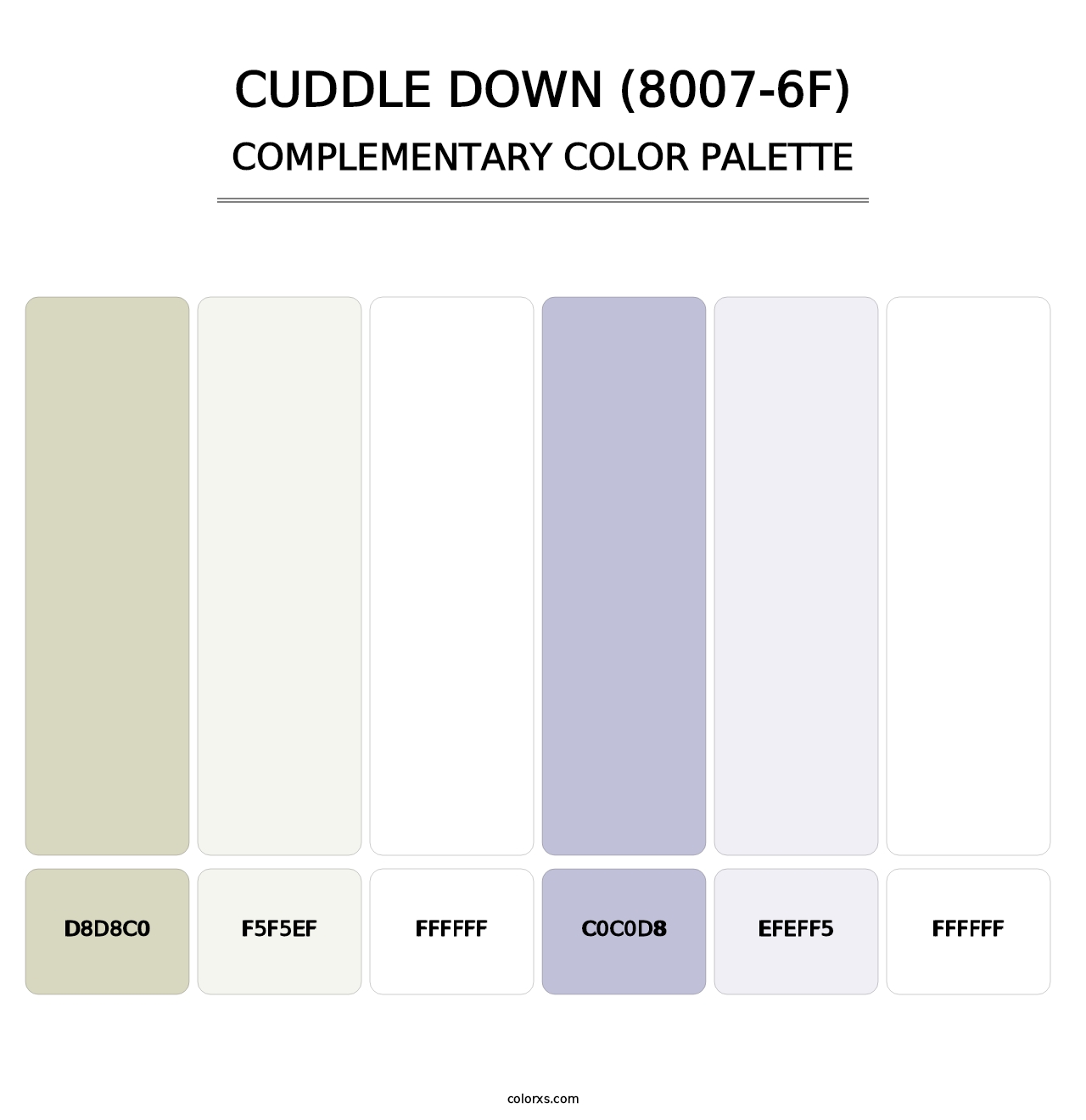 Cuddle Down (8007-6F) - Complementary Color Palette