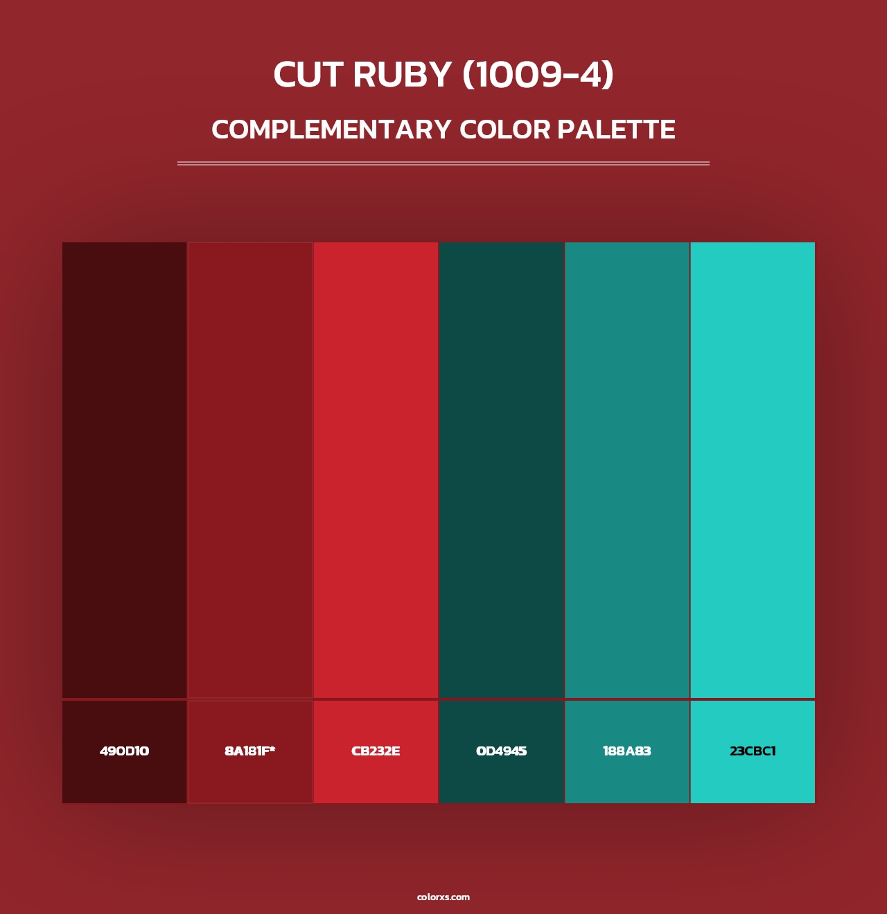 Cut Ruby (1009-4) - Complementary Color Palette