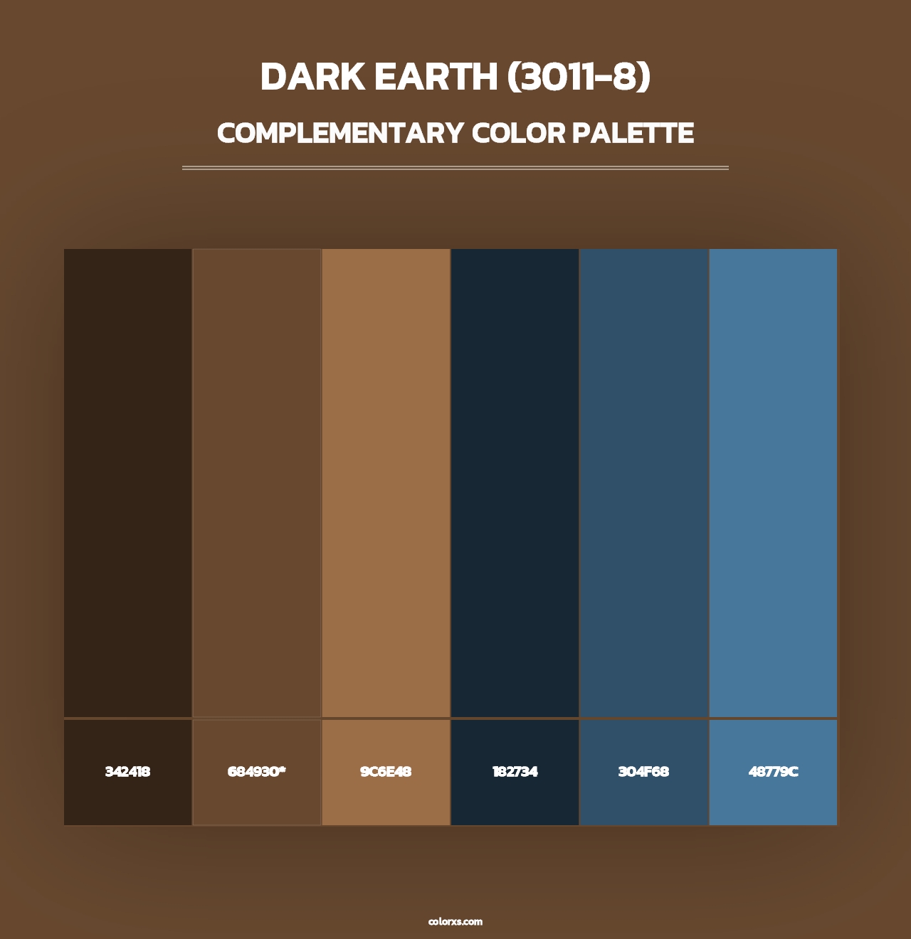 Dark Earth (3011-8) - Complementary Color Palette