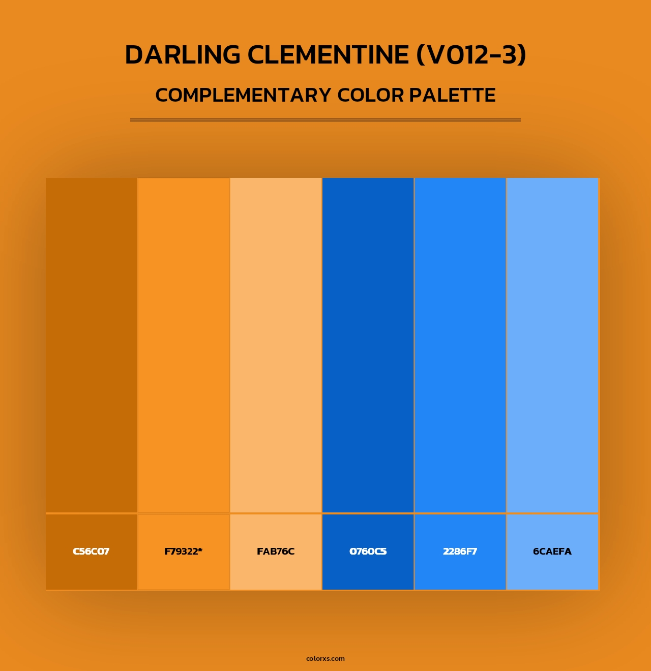 Darling Clementine (V012-3) - Complementary Color Palette
