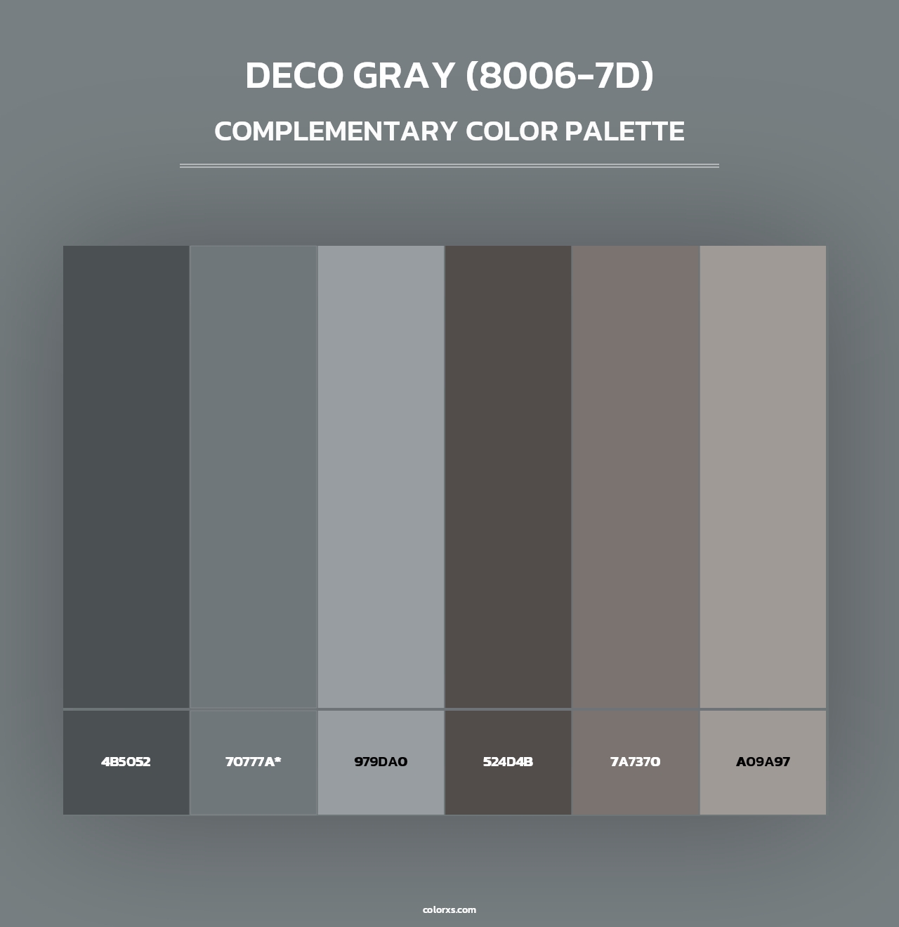 Deco Gray (8006-7D) - Complementary Color Palette