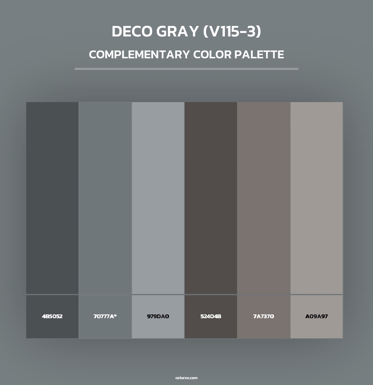 Deco Gray (V115-3) - Complementary Color Palette