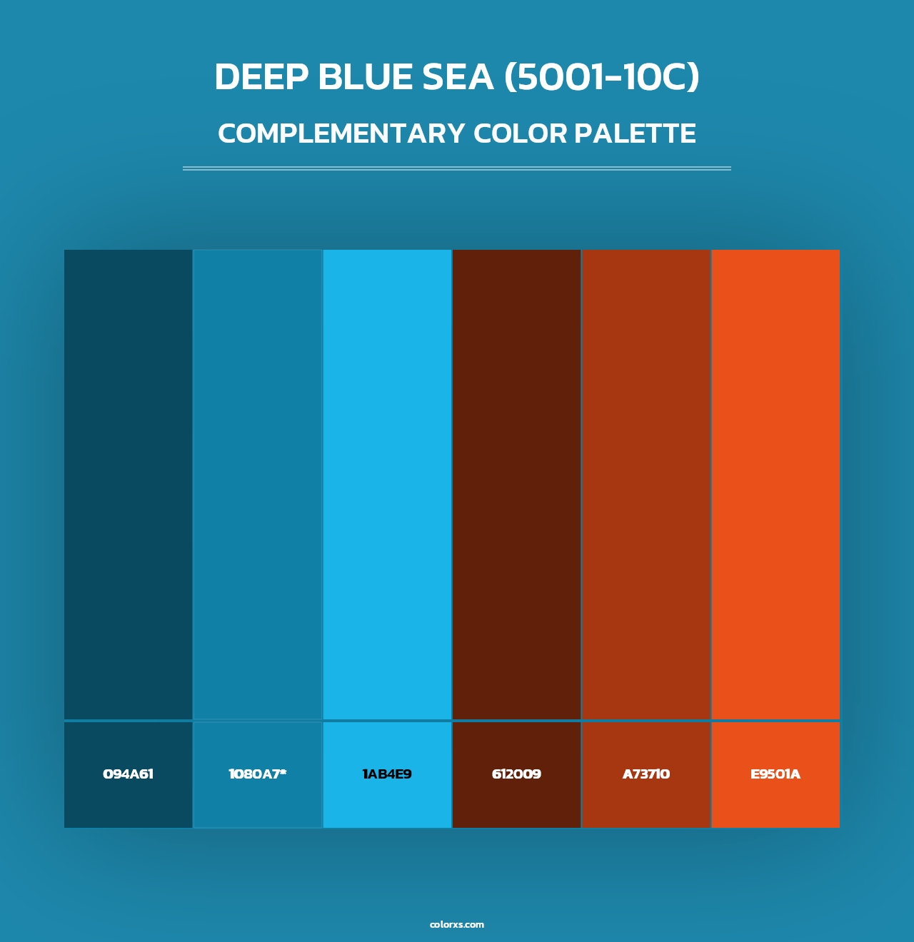 Deep Blue Sea (5001-10C) - Complementary Color Palette