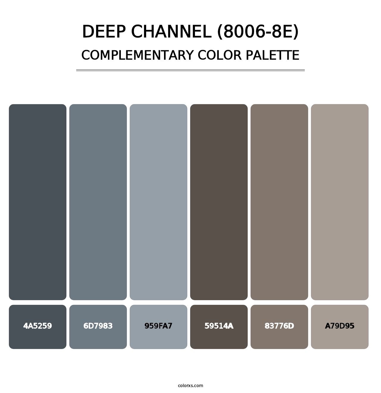 Deep Channel (8006-8E) - Complementary Color Palette