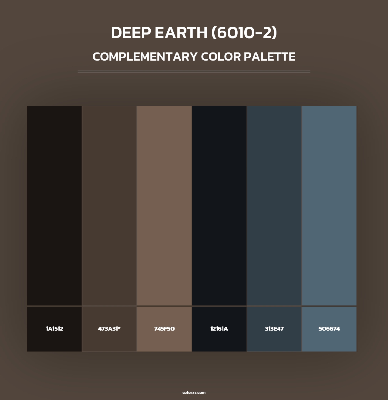 Deep Earth (6010-2) - Complementary Color Palette