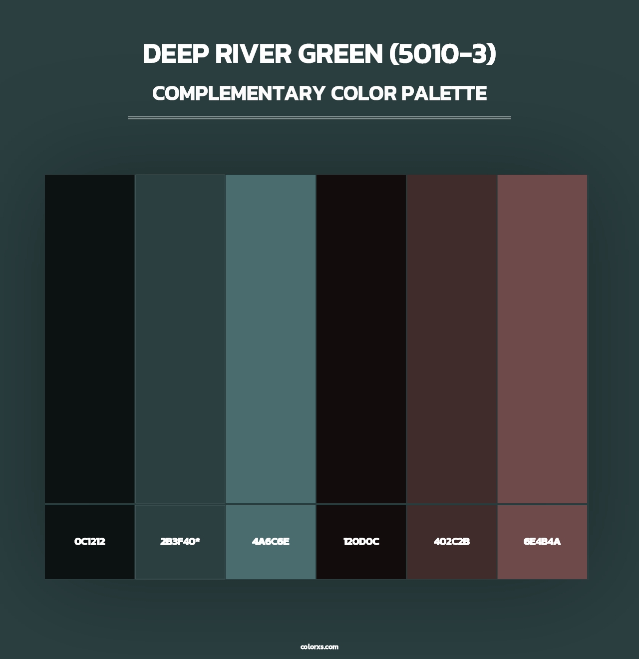 Deep River Green (5010-3) - Complementary Color Palette