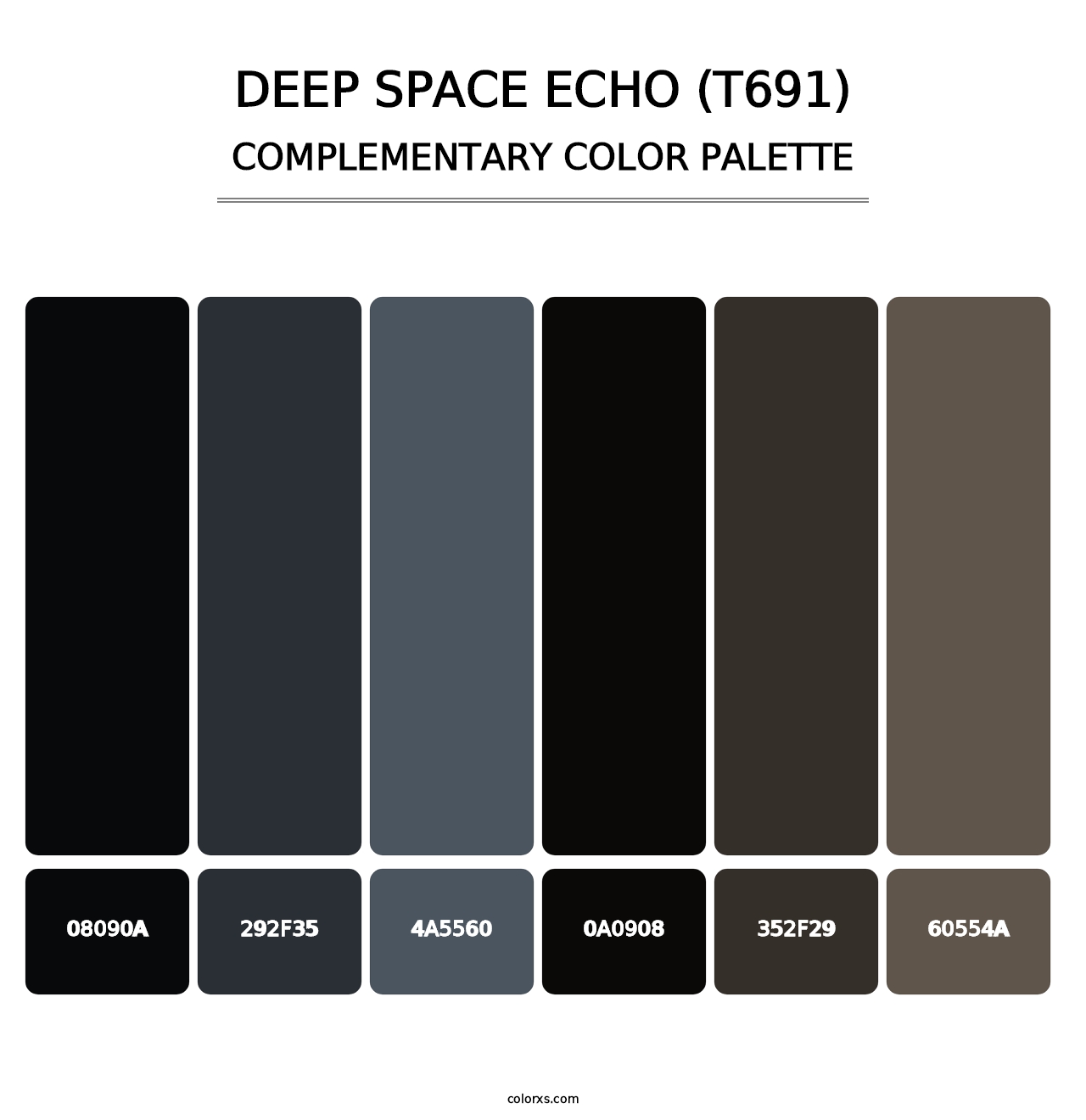 Deep Space Echo (T691) - Complementary Color Palette