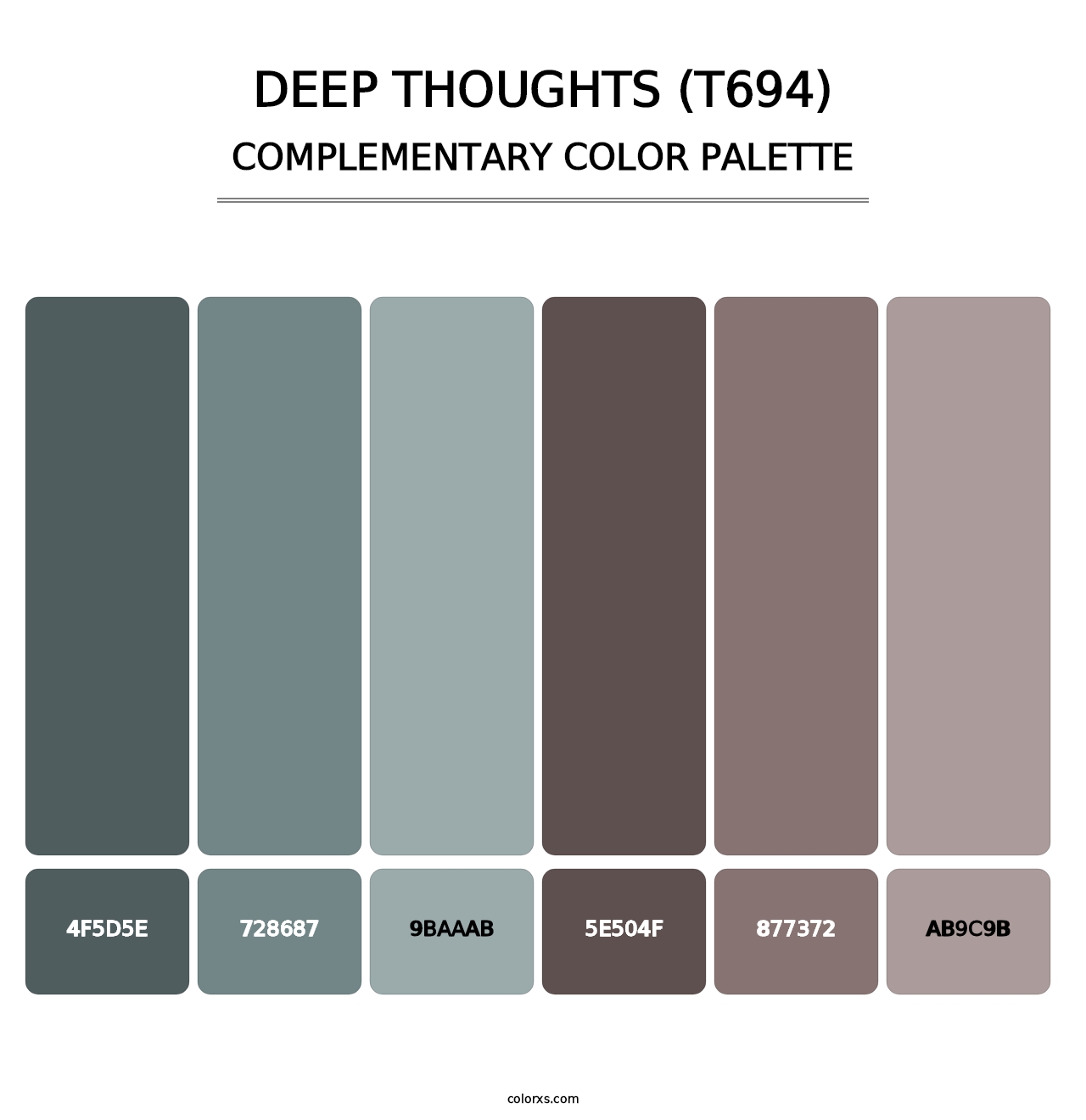 Deep Thoughts (T694) - Complementary Color Palette