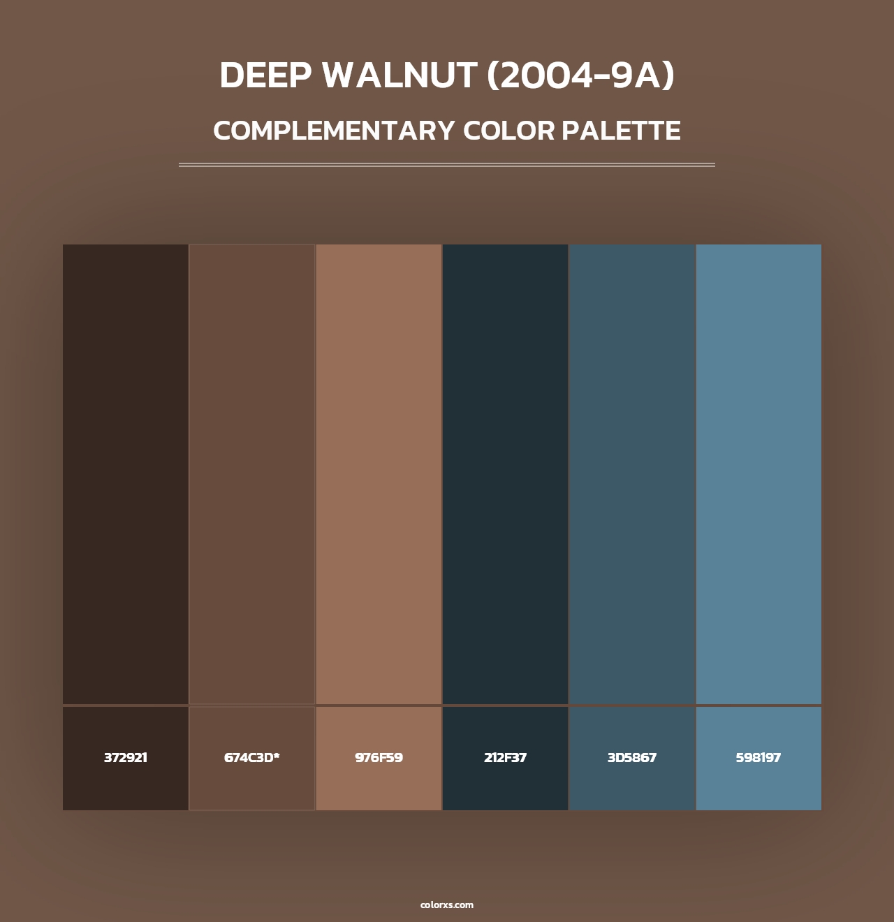 Deep Walnut (2004-9A) - Complementary Color Palette