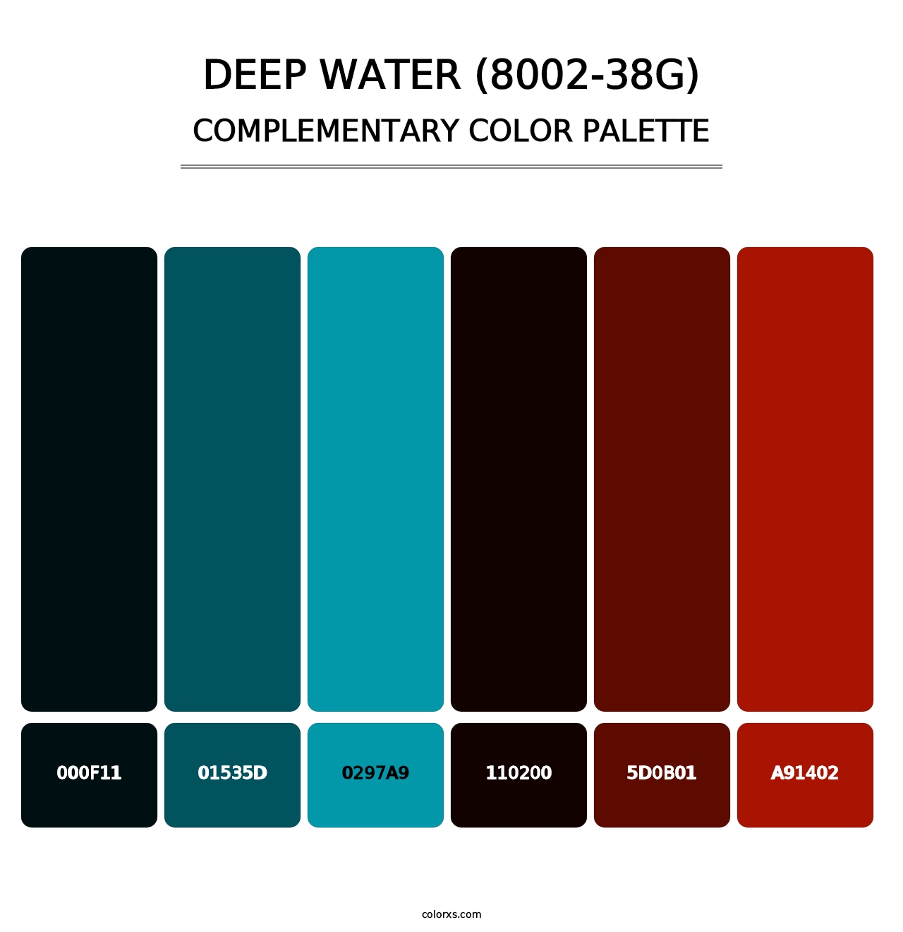 Deep Water (8002-38G) - Complementary Color Palette