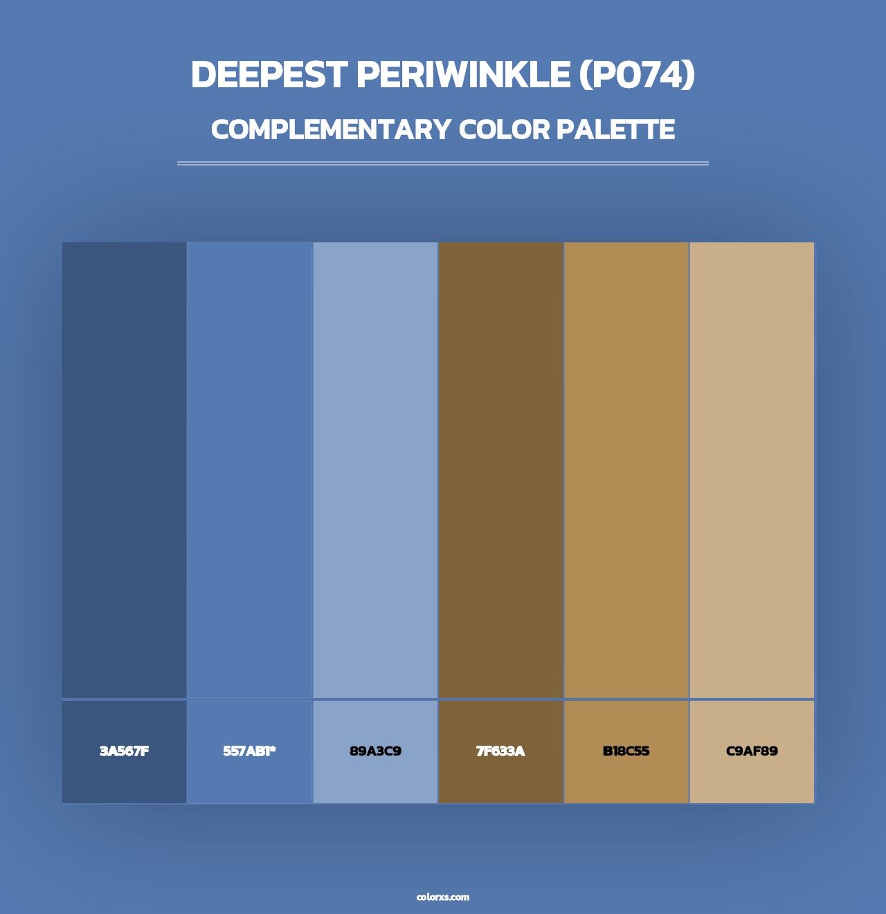 Deepest Periwinkle (P074) - Complementary Color Palette