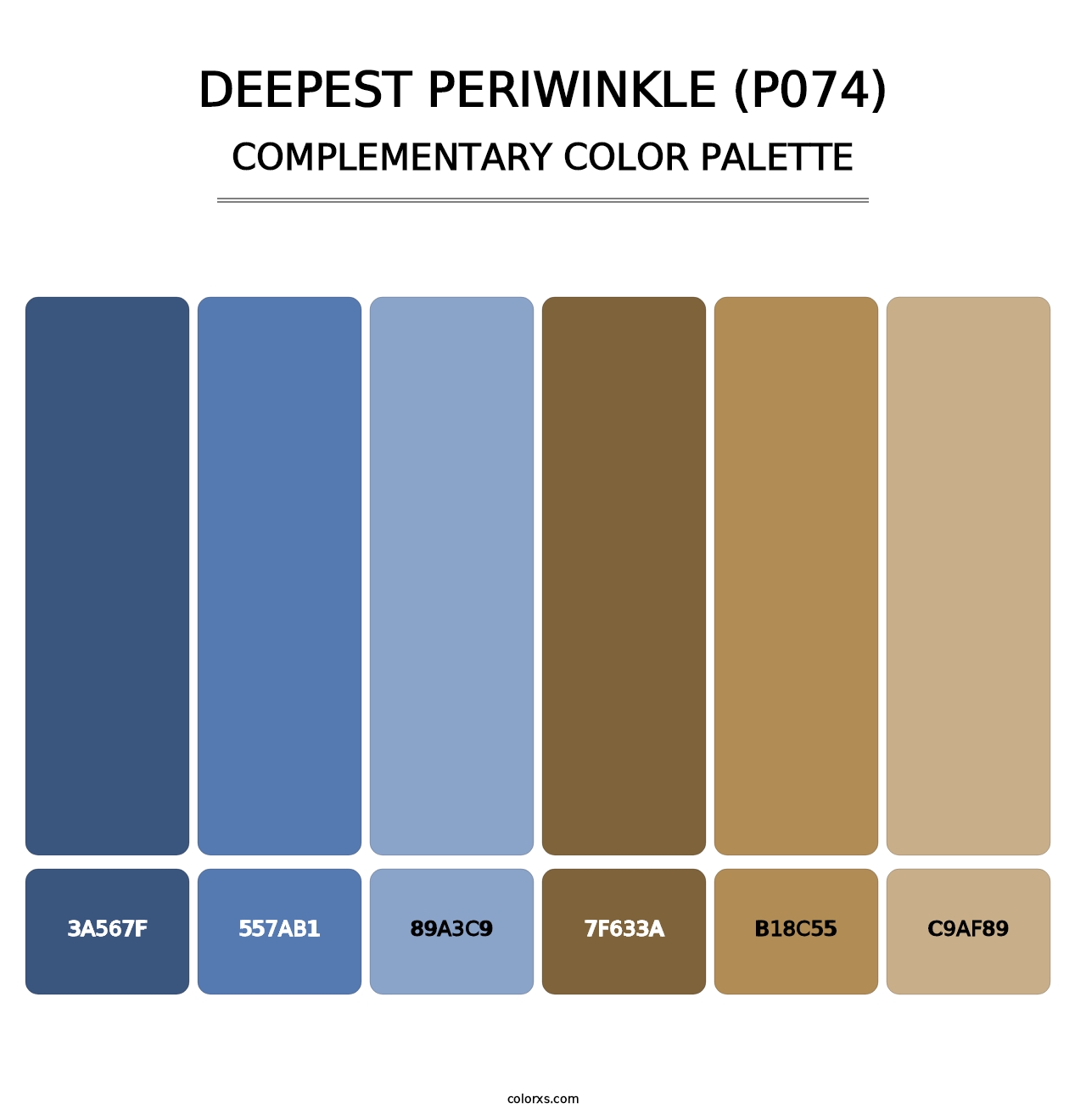 Deepest Periwinkle (P074) - Complementary Color Palette