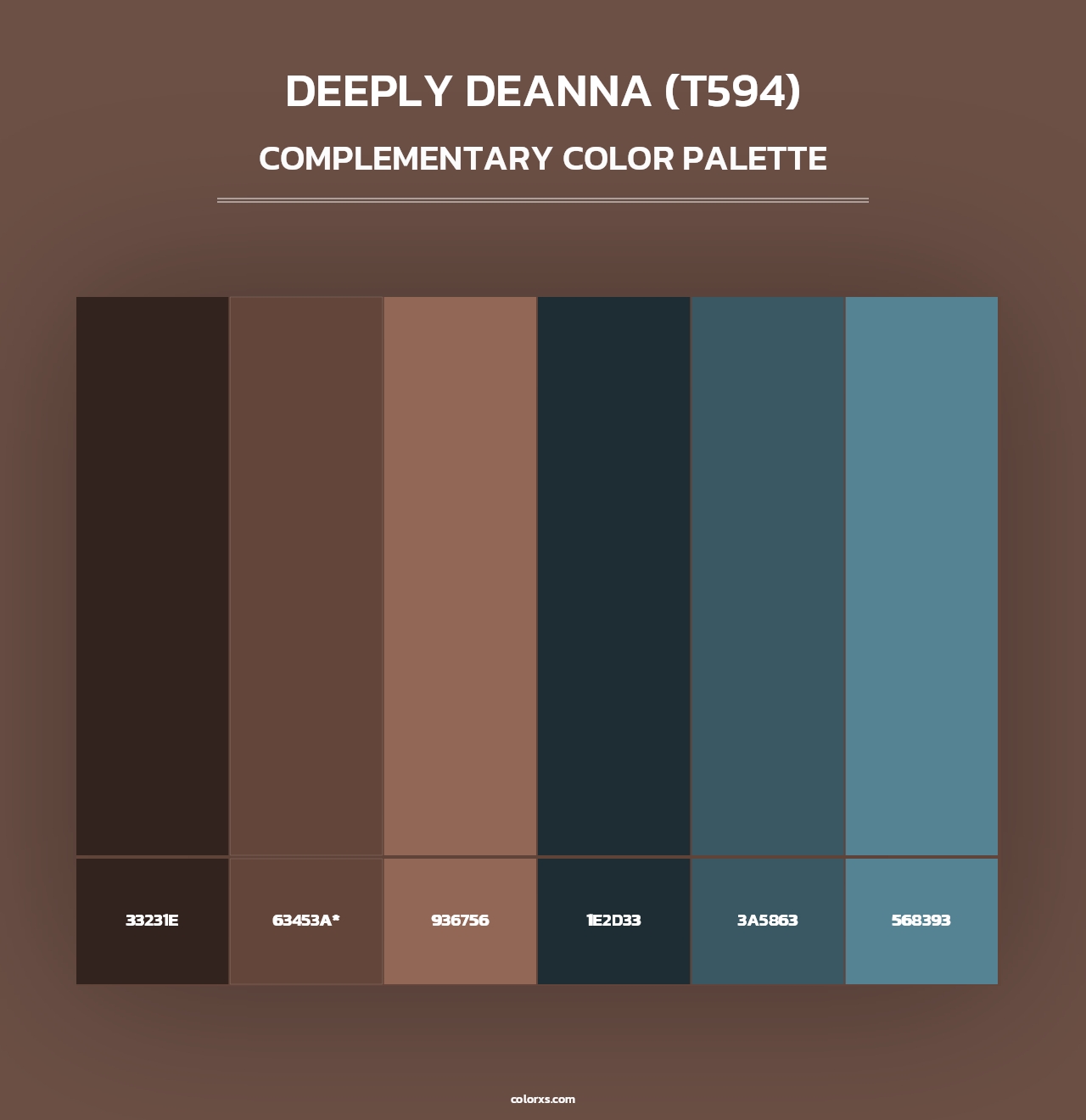 Deeply Deanna (T594) - Complementary Color Palette