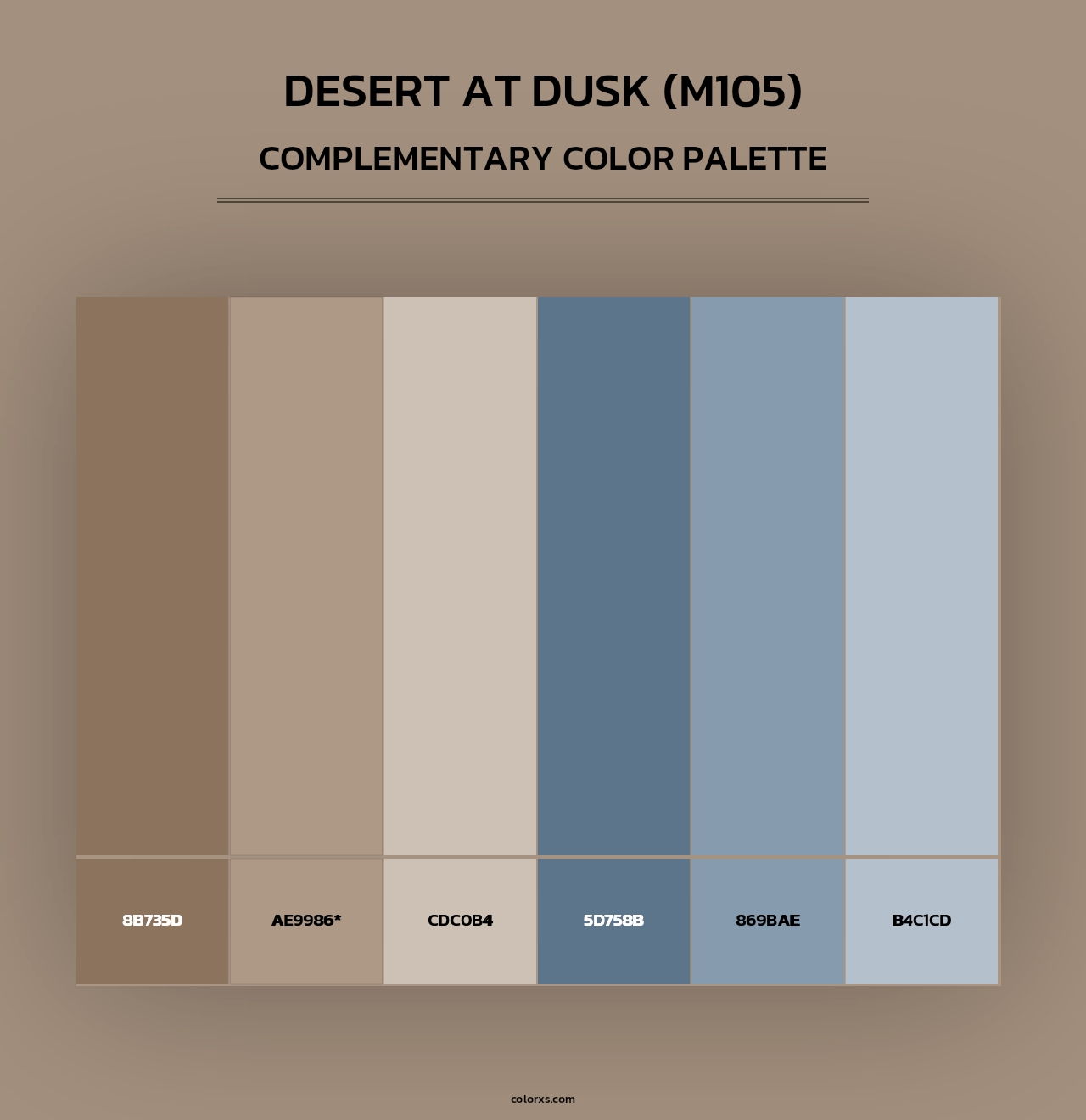 Desert at Dusk (M105) - Complementary Color Palette