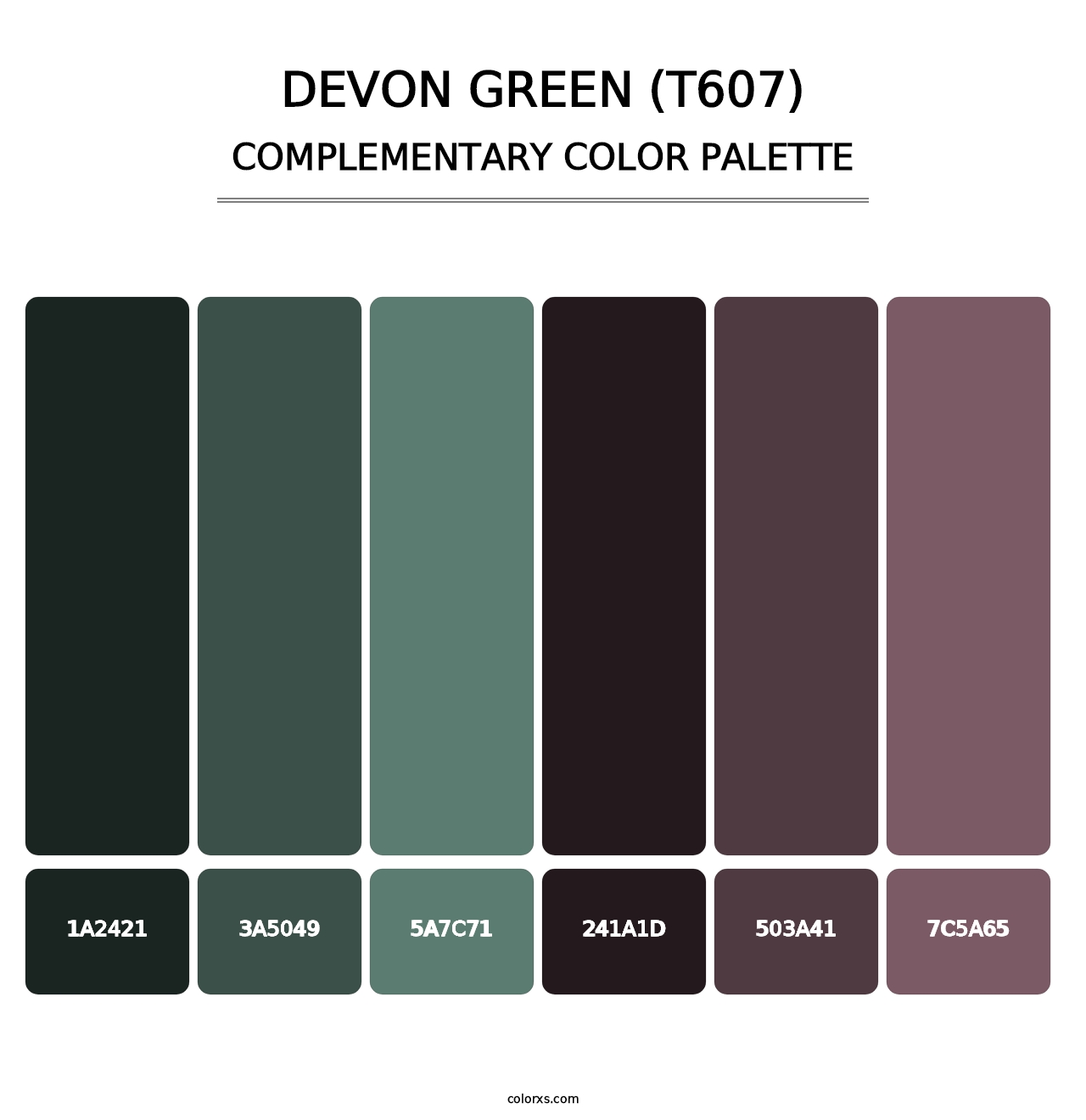 Devon Green (T607) - Complementary Color Palette