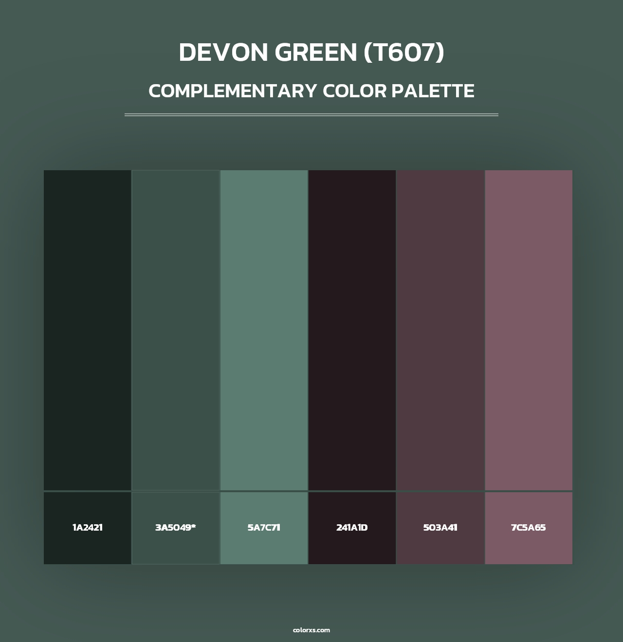 Devon Green (T607) - Complementary Color Palette