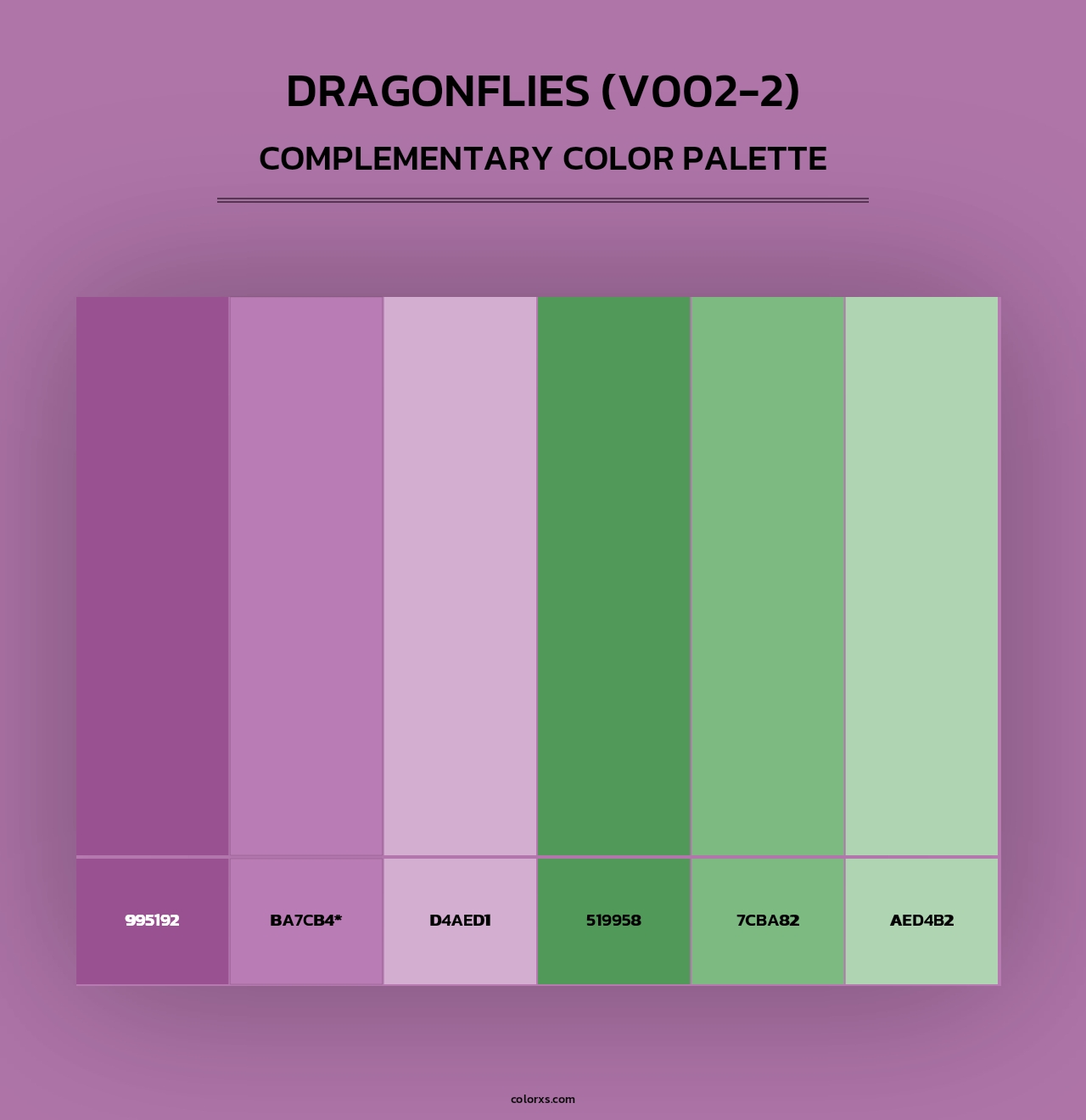Dragonflies (V002-2) - Complementary Color Palette