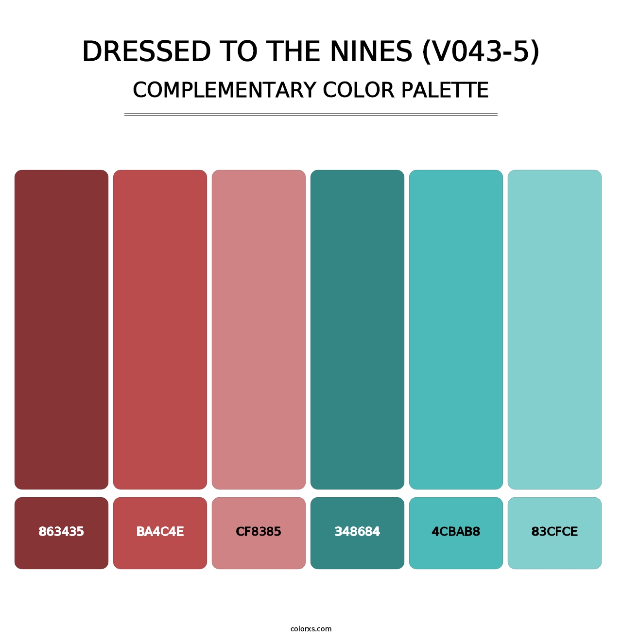Dressed to the Nines (V043-5) - Complementary Color Palette