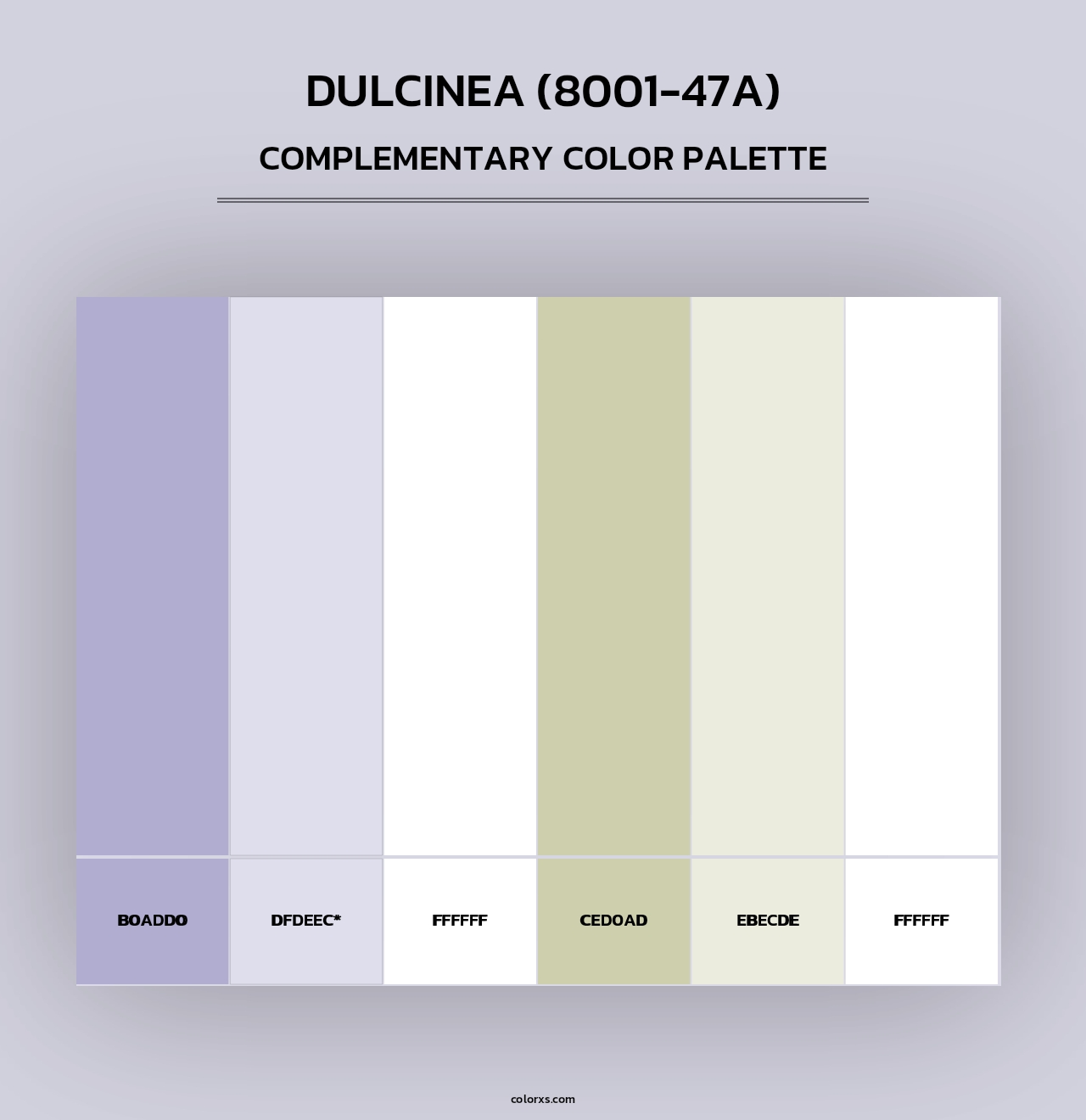 Dulcinea (8001-47A) - Complementary Color Palette