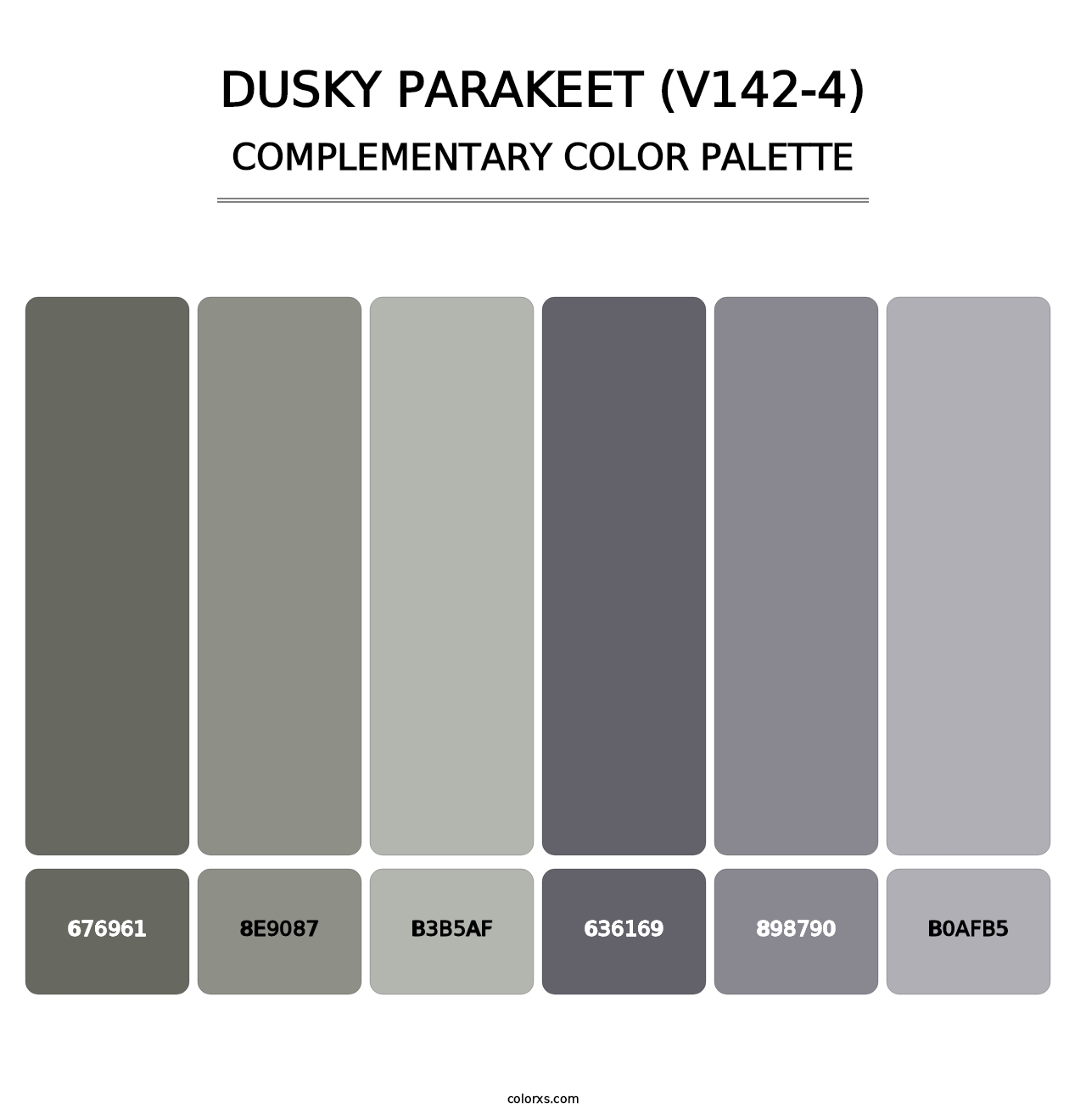 Dusky Parakeet (V142-4) - Complementary Color Palette