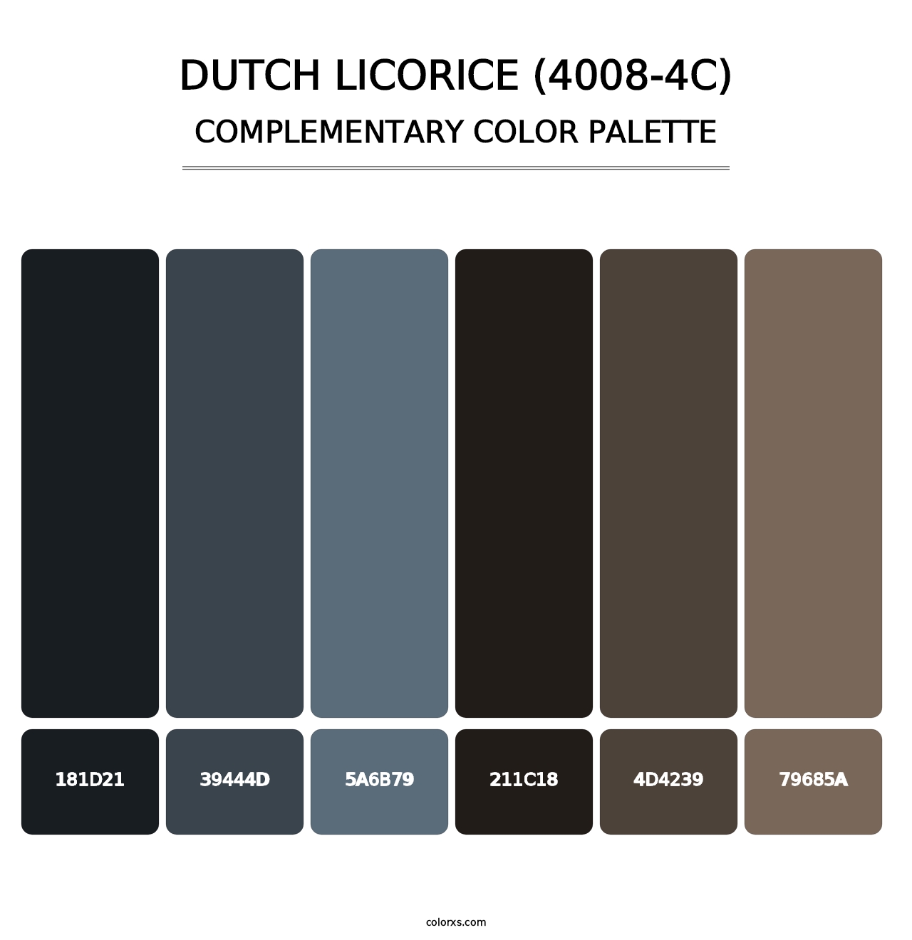 Dutch Licorice (4008-4C) - Complementary Color Palette