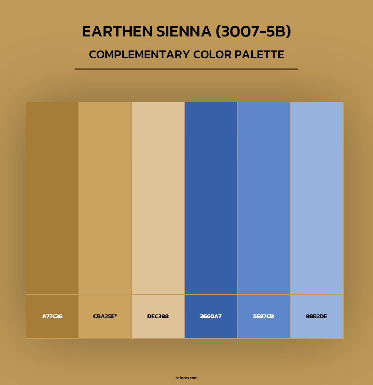 Earthen Sienna (3007-5B) - Complementary Color Palette