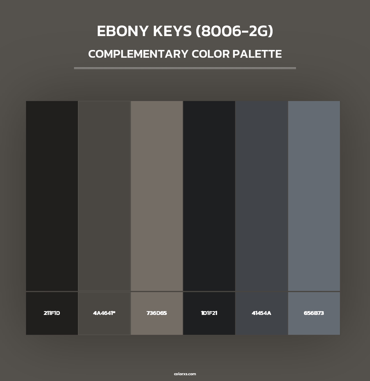 Ebony Keys (8006-2G) - Complementary Color Palette