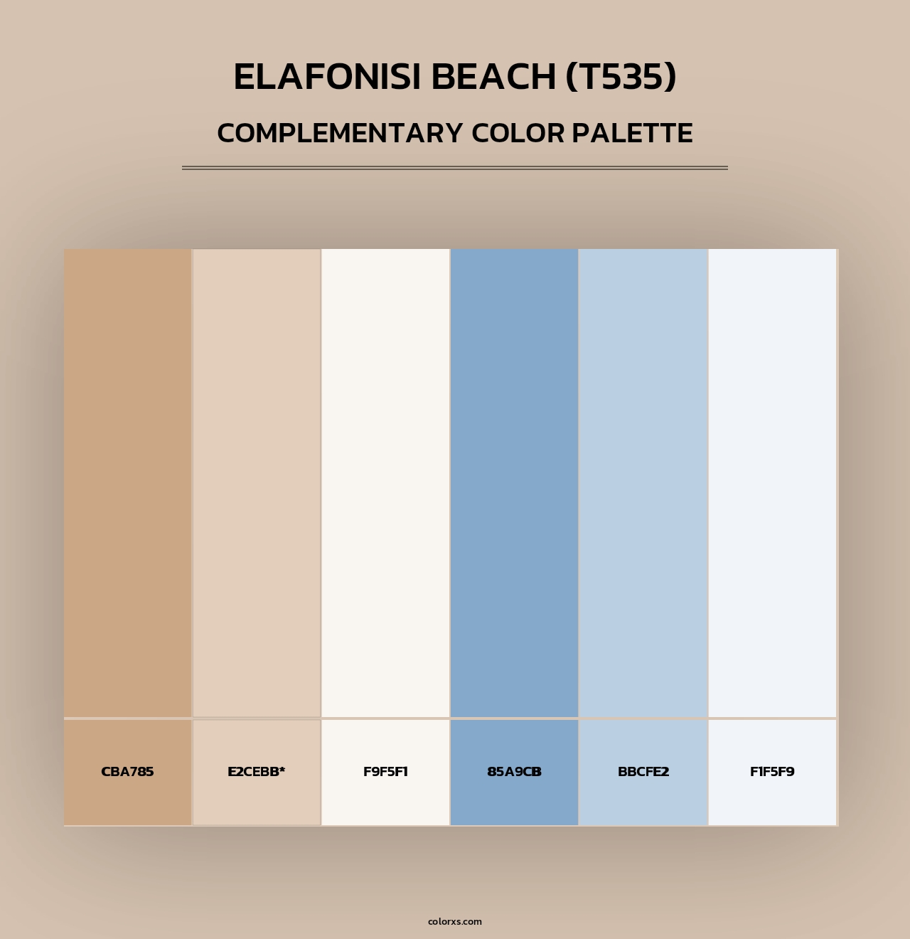 Elafonisi Beach (T535) - Complementary Color Palette