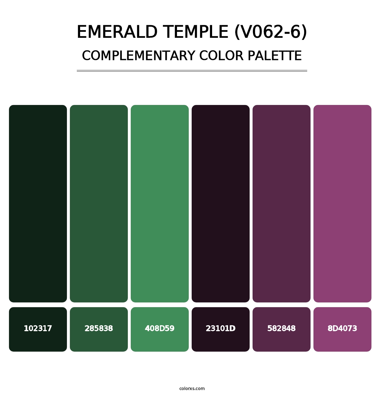 Emerald Temple (V062-6) - Complementary Color Palette