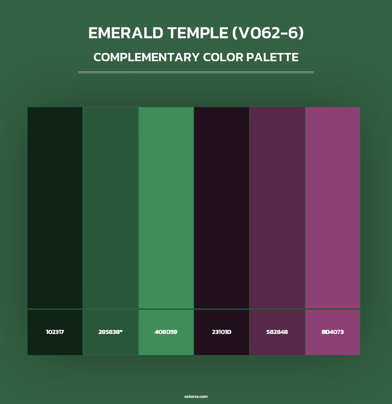 Emerald Temple (V062-6) - Complementary Color Palette