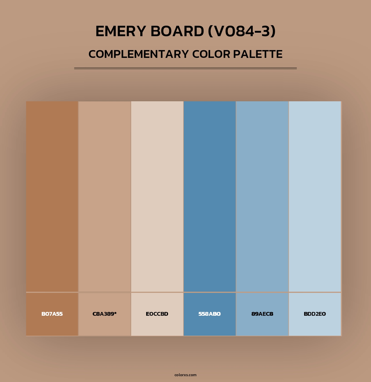 Emery Board (V084-3) - Complementary Color Palette