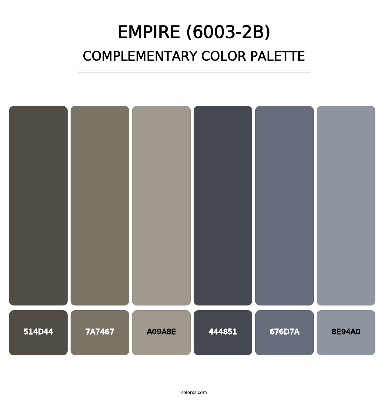 Empire (6003-2B) - Complementary Color Palette