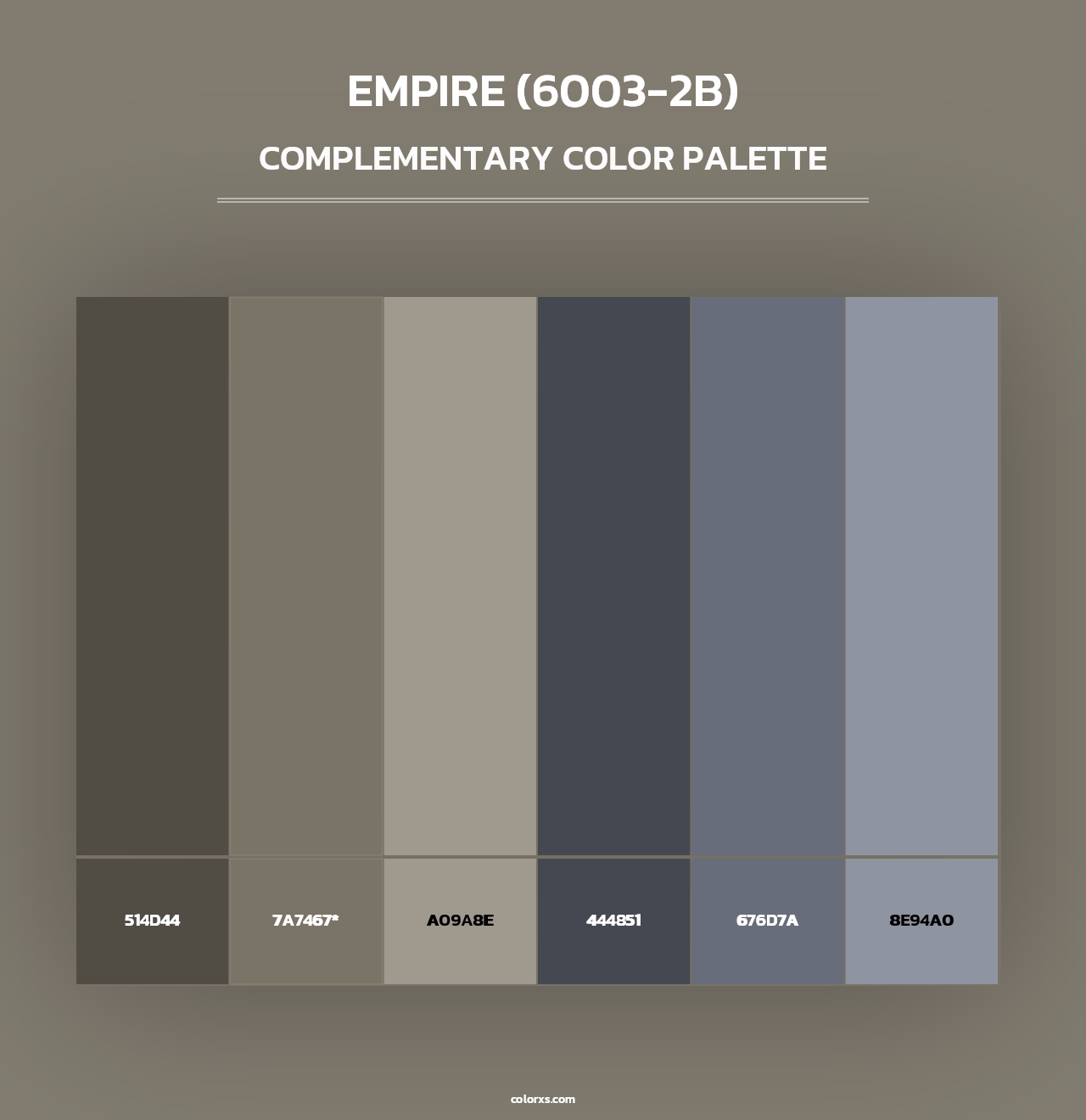 Empire (6003-2B) - Complementary Color Palette