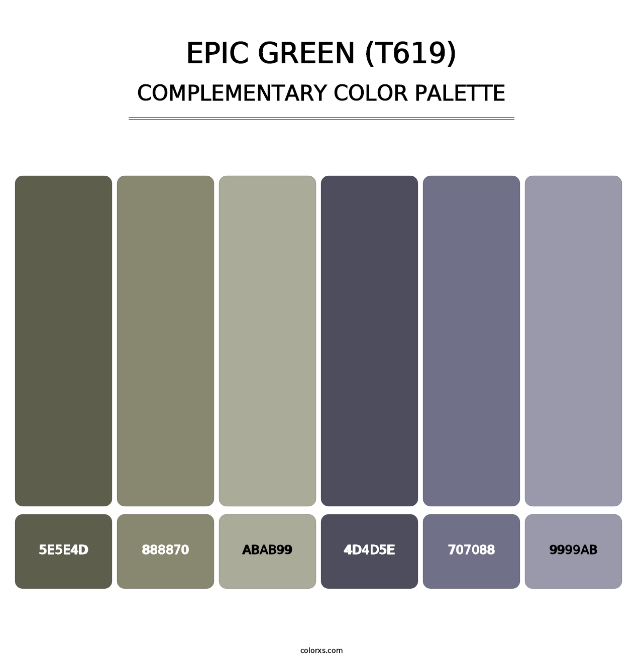 Epic Green (T619) - Complementary Color Palette