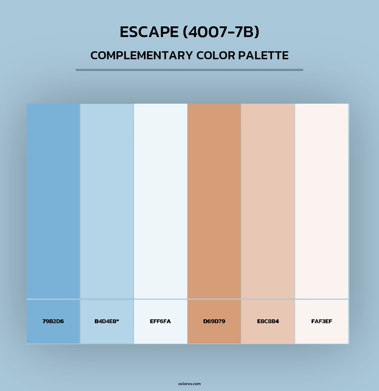 Escape (4007-7B) - Complementary Color Palette