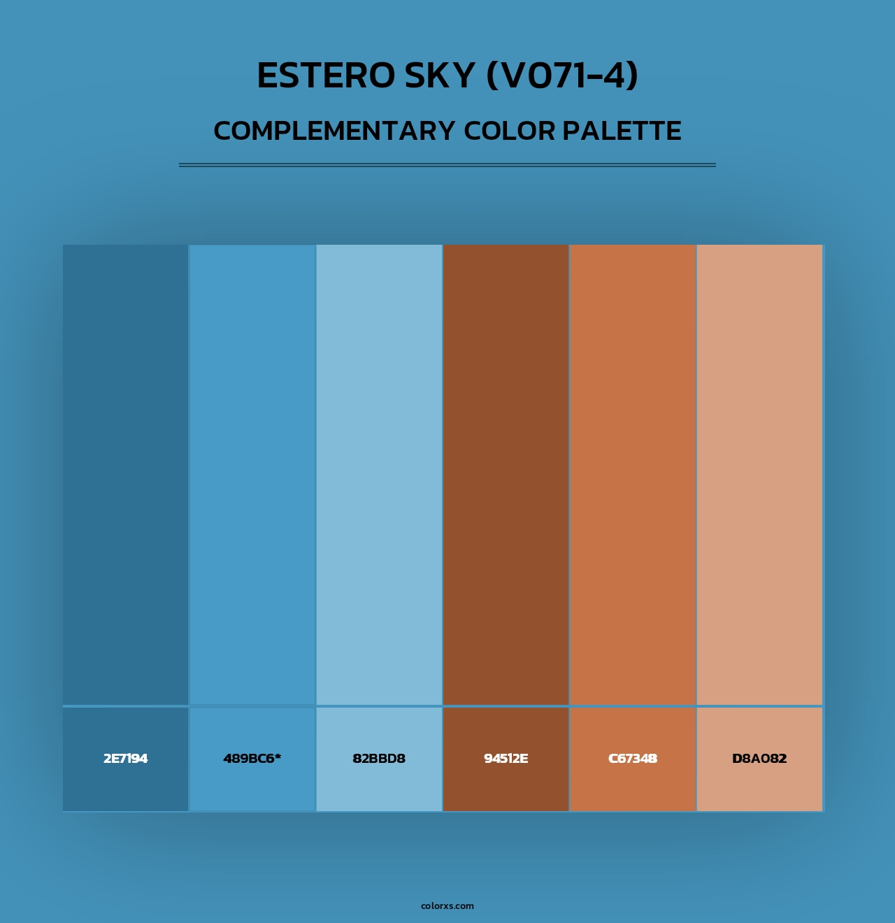 Estero Sky (V071-4) - Complementary Color Palette