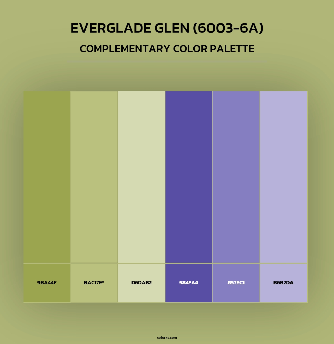 Everglade Glen (6003-6A) - Complementary Color Palette