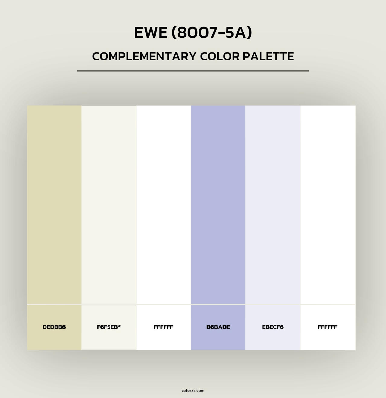 Ewe (8007-5A) - Complementary Color Palette