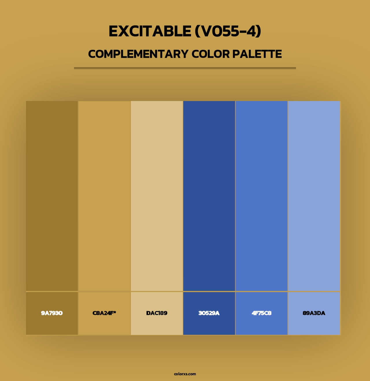 Excitable (V055-4) - Complementary Color Palette
